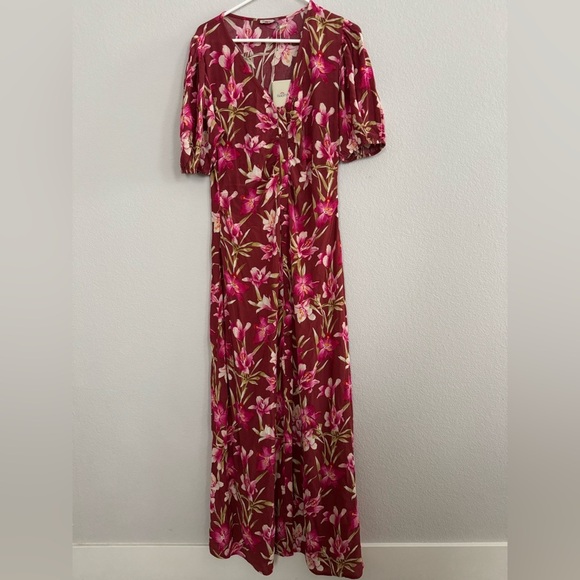 NWT Faherty $228 Sorrento Majorca Floral Maxi Dress XL - Picture 8 of 12